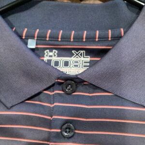 Under Armour Men's Navy Striped Polo Shirt